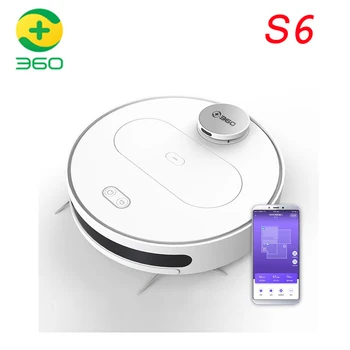 

360 Robotic Vacuum Cleaner S6 Smart Robotic Vacuum Cleaner Wet Dry LDS Remote Control 3200mAh 0.4L 1800Pa Mopping Sweeping