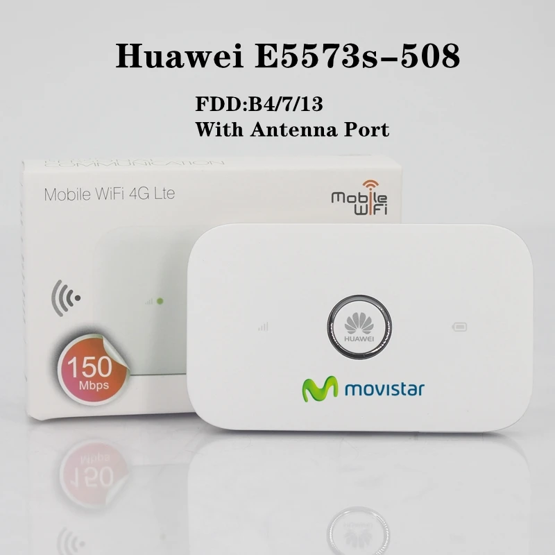 E5572s-508 Movistar Карманный мини мобильный Wifi роутер huawei E5573 150 Мбит/с 4G LTE роутер с антенным портом - Цвет: E5572s-508 Movistar