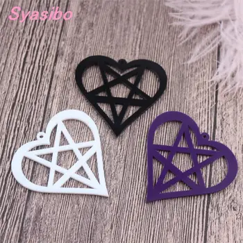 

50mm Acrylic Star Heart Ornaments for Earrings Gold Mirror, Silver Mirror Laser Cut 2" -AC1190C