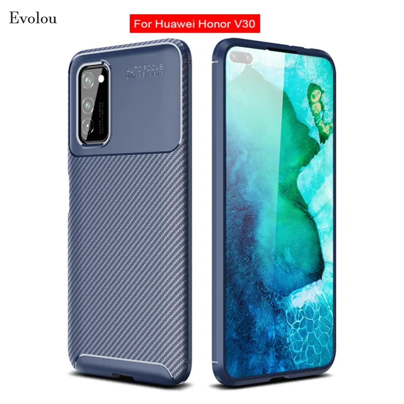 Роскошный чехол из углеродного волокна для huawei honor V30 Pro Nova 6SE P40 полная защита