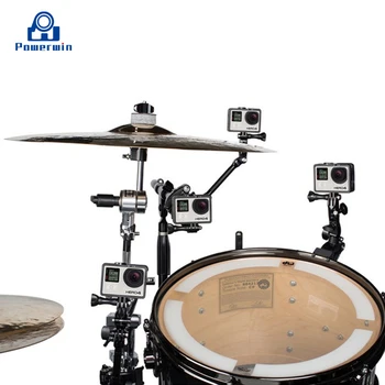 

Powerwin Adjustable Instrument Music Jam Mount for GoPro Hero 5 3 4 SJCAM Yi 4k h9 Camera Go Pro Guitars Drums Mic Stands Holder