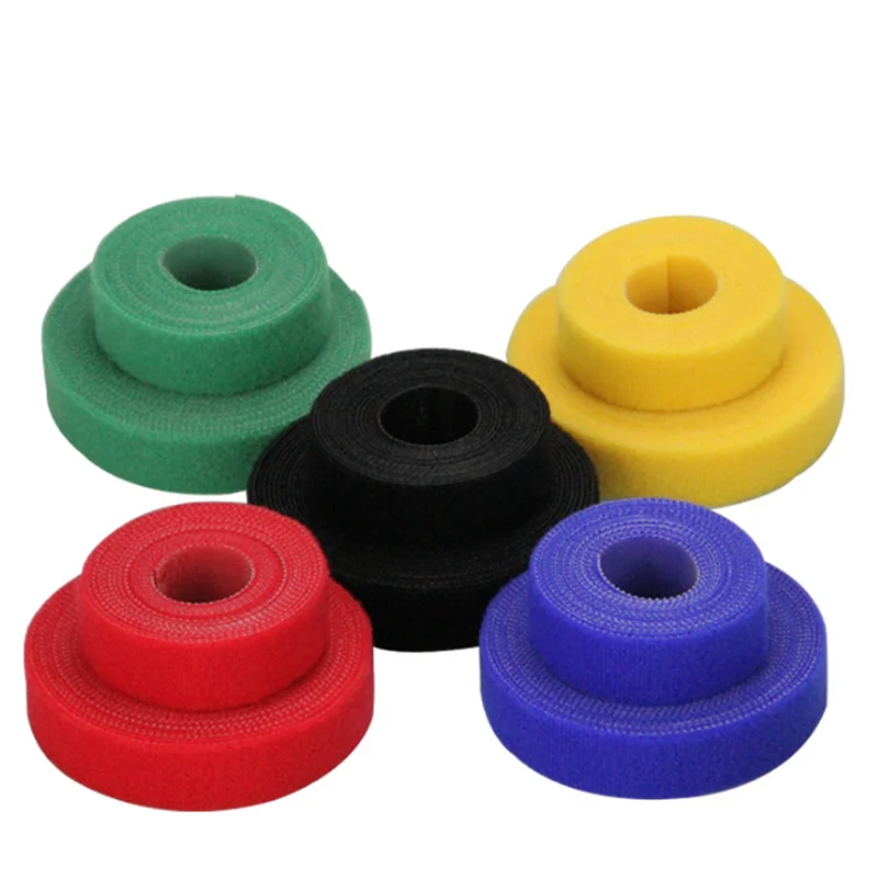 

5M 10mm Self Adhesive Reusable Cable Tie Nylon Fastener Hook and Loop Strap Cord Ties PC TV Organizer