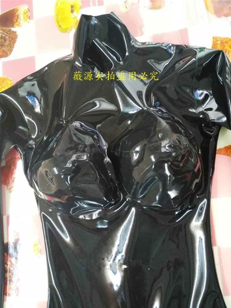 Black-Neck-Entry-Latex-Catsuit-3D-Big-Breast-Zentai-Bodysuits-Gummi-0.4mm-Customized-6