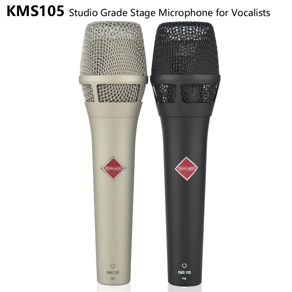 Free Shipping KMS105 Supercardioid Condenser Vocal Microphone ,Condenser Microfonos, Studio Condenser handheld Microphone