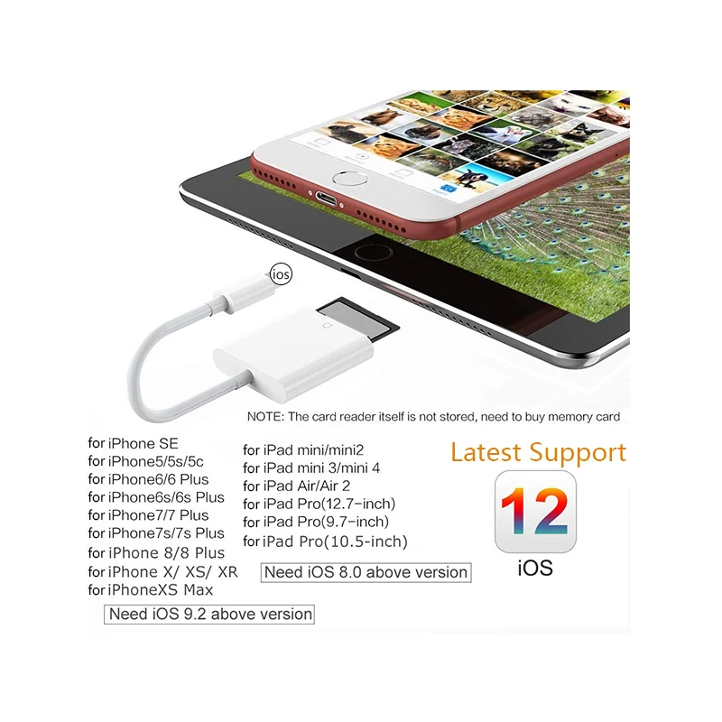 Для IPhone IPad 5V освещение 8Pin для Lightning/USB 3 камера адаптер конвертер кабель OTG Синхронизация данных внешний разъем для клавиатуры