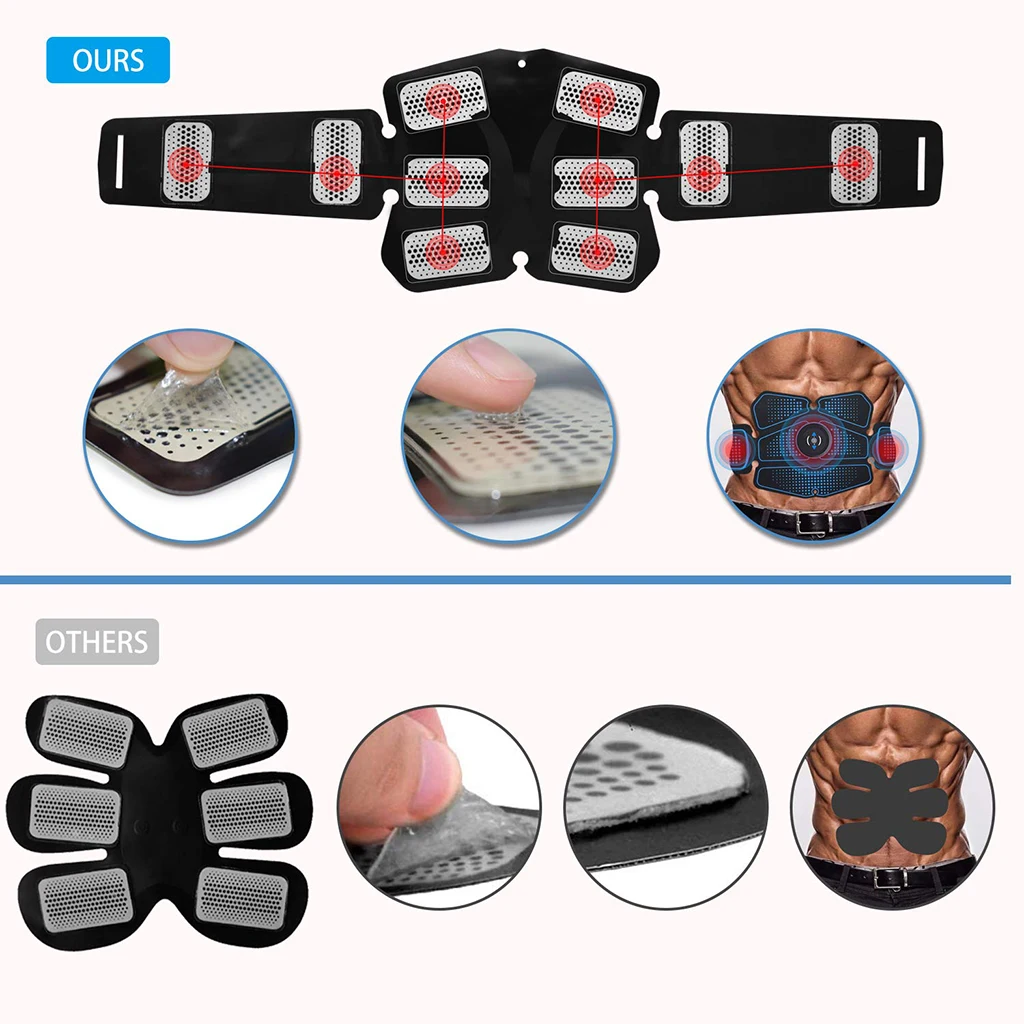 ABS Stimulator Muscle Toner Fitness Lifting Buttock Abdominal Toning Belt Muscle Trainer Weight loss Body Slimming Massage