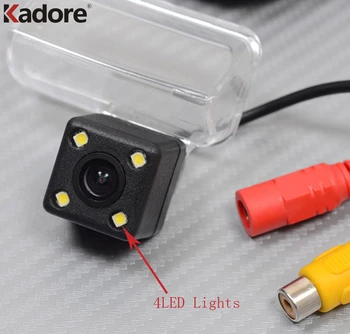 

For Toyota Corolla E170 2013 2014 Rear View Camera Backup Camera With 4 LED Lights Car Detector Auto Parts Moulding Trims 1set