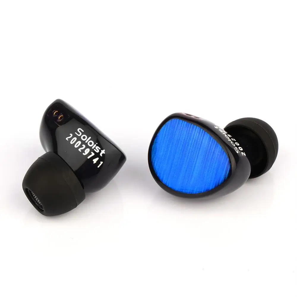 Shuoer Soloist Liquid Silicone Kevlar Driver HiFi Music Monitor In ear Earphones w 6N OCC 2Pin Cable for Audiophiles Musicians