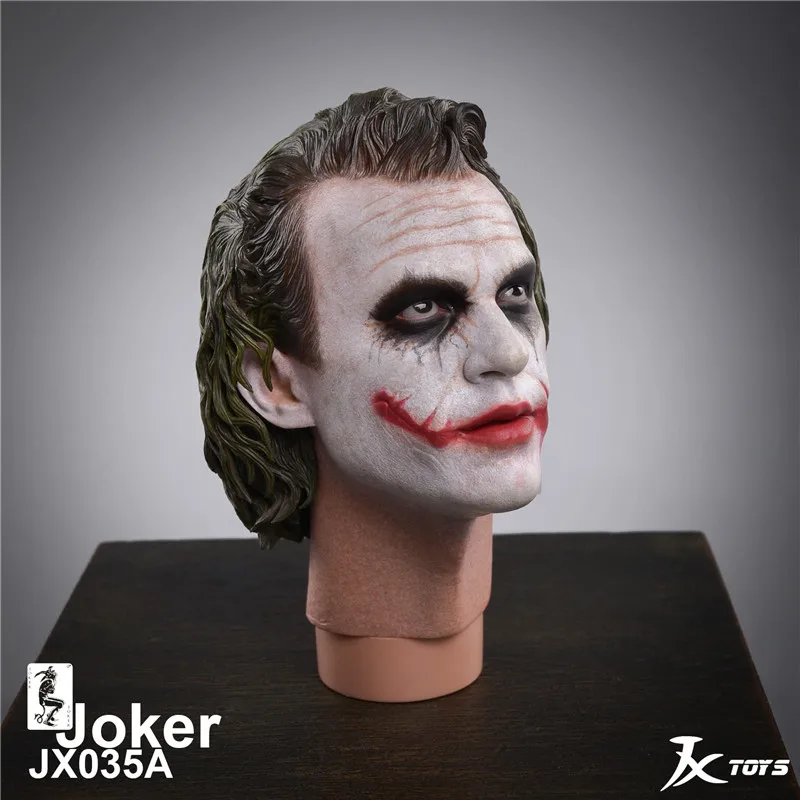 In Stock JXTOYS-035 1/4 Scale Male Figure Accessory Batman Dark Knight The Joker Head Sculpt Carving Model for 12'' Body