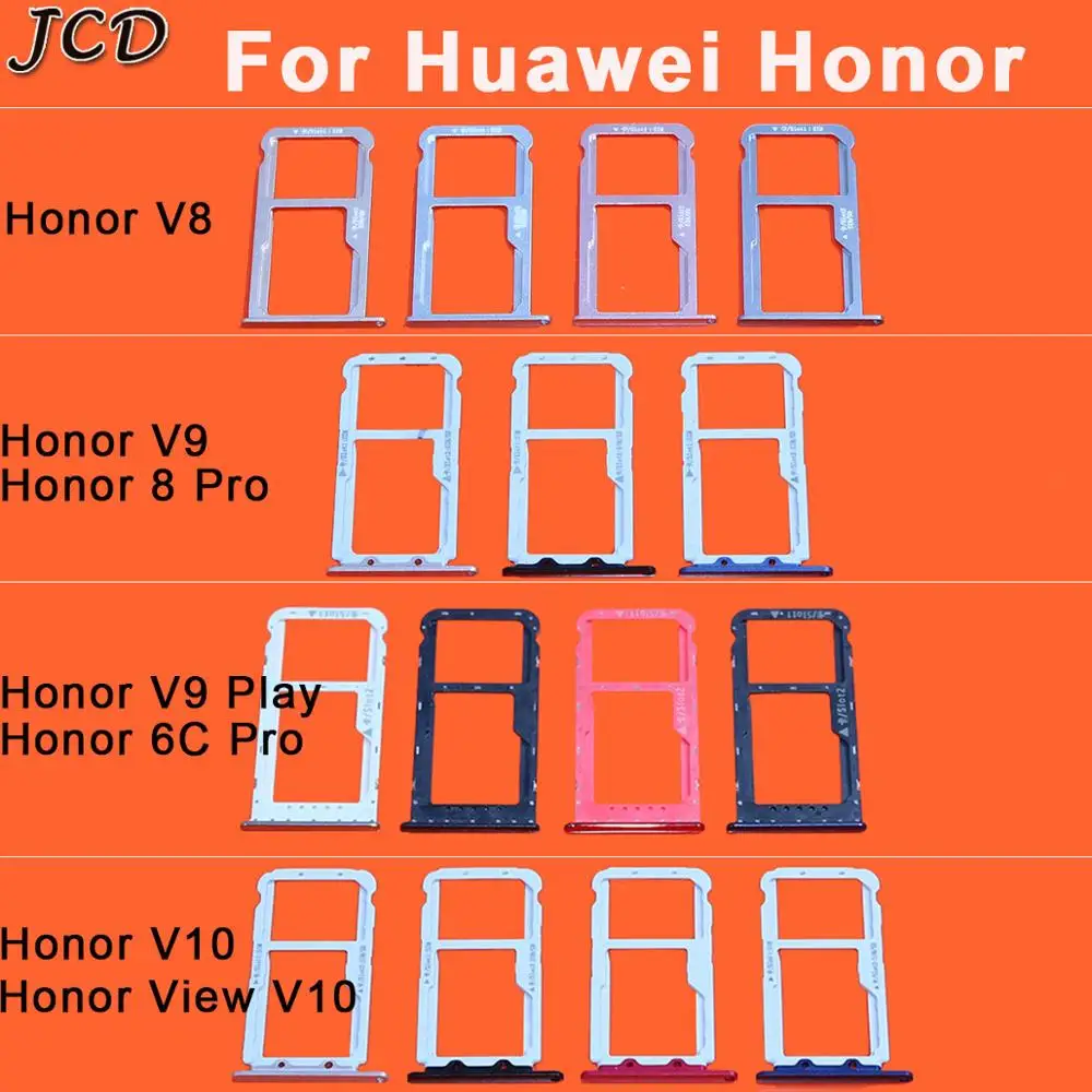 Лоток для SIM-карты JCD Huawei Honor V8 V9/8 Pro V10/View V10 6C Pro/Honor V9 Play держатель Sim-карты