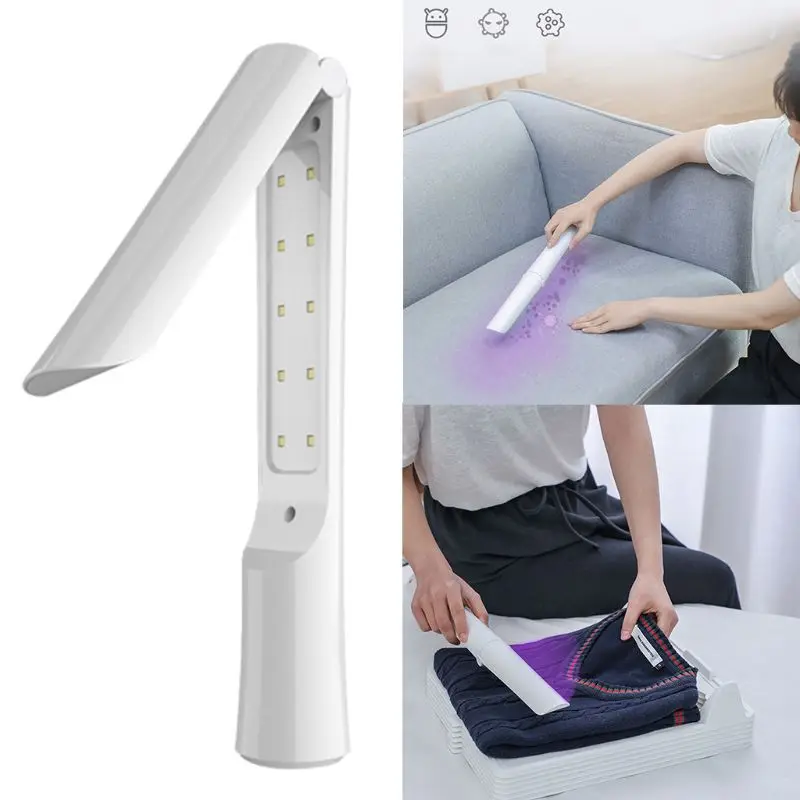 

USB Charging Foldable Handheld UV Light Sanitizer Wand LED Germicidal Disinfection UVC Ultraviolet Lamp Stick