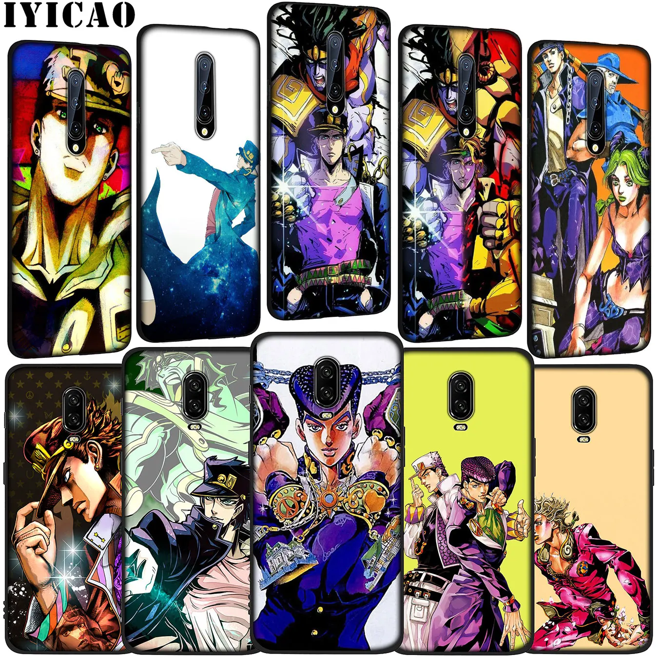IYICAO JoJo Необычные приключения Мягкий Силиконовый ТПУ Черный чехол для телефона
