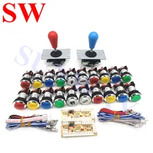 Аркадный джойстик DIY Kit Zero Delay USB энкодер для ПК с джойстик Sanwa для аркадных игр и хромированные кнопки для аркадной игры Mame Part Kit
