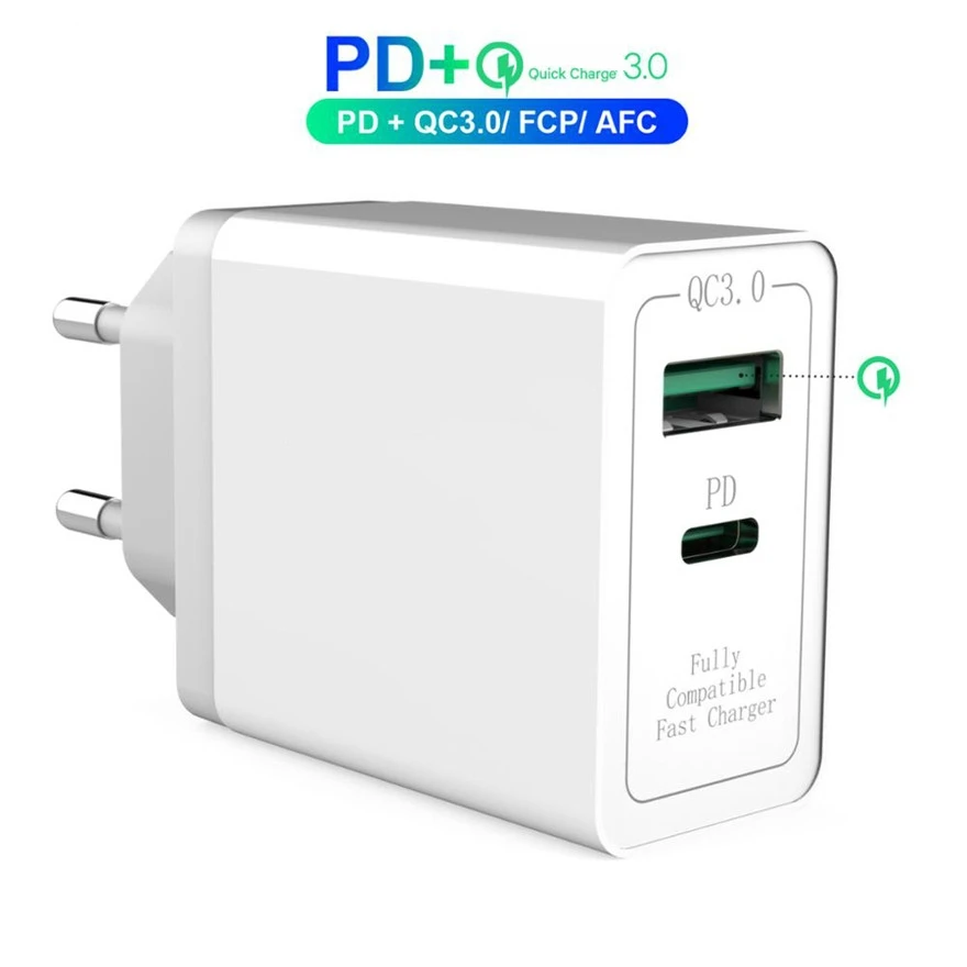 300 шт. QC3.0 PD type-C type C USB быстрое зарядное устройство адаптер для путешествий 36 Вт Smart QC 3,0 USB Быстрая зарядка для iPhone samsung Galaxy