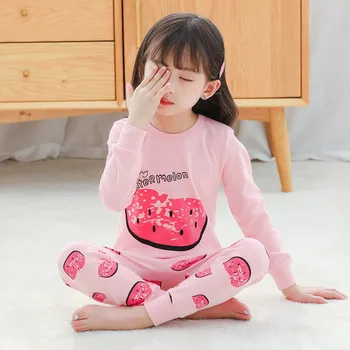 

SAILEROAD Children Pink Watermelon Print Pajamas Girls Cute Pyjamas Kids Pijama Infantil Child Animals Home Wear Nightwear Suits