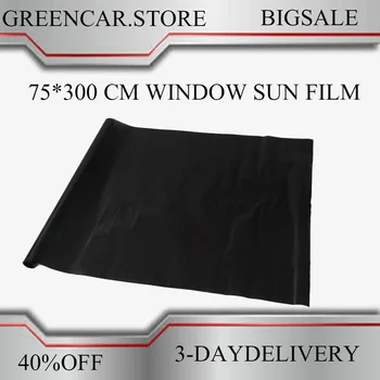 

Black window color film 75 * 300 cm,household industrial UV protection+heat insulation,anti-acid rain automobile window sun film
