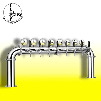 

TWELVETAP Door Shape 8 lines Small Beer Column Stainless Steel Tower With 8 Taps With Led Light Medallion Drink Filling XU8