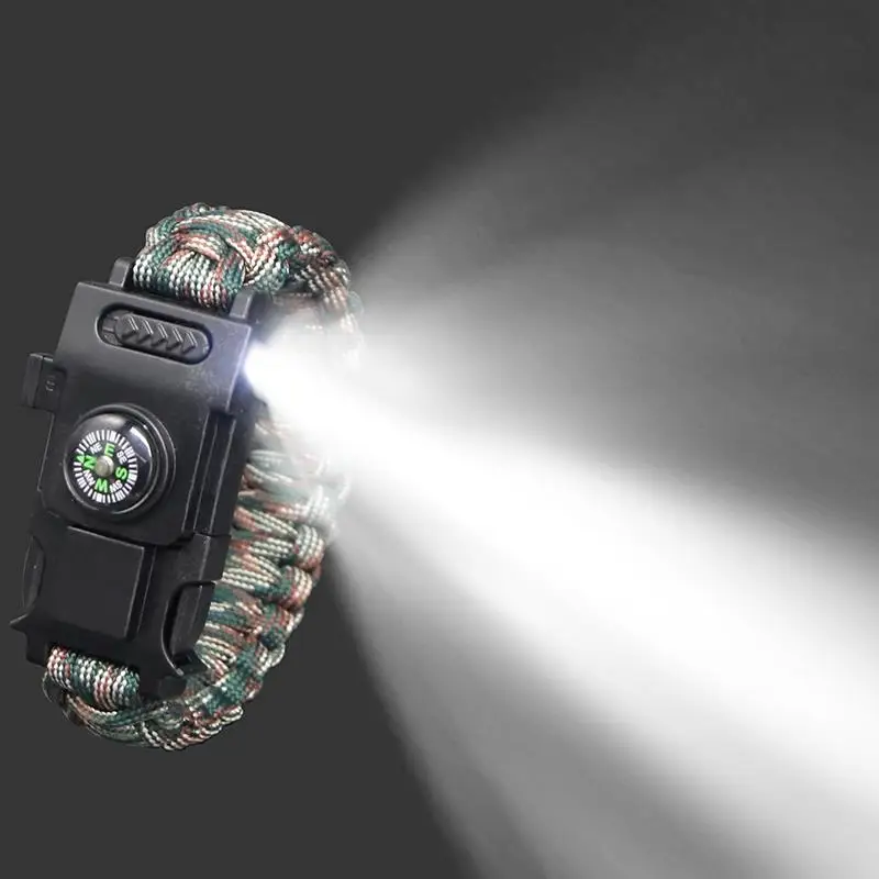 Паракорд выживания 4 мм браслет светодиодный многофункциональный браслет для выживания на природе аварийный Кемпинг Туризм спасательная Ручная Веревка