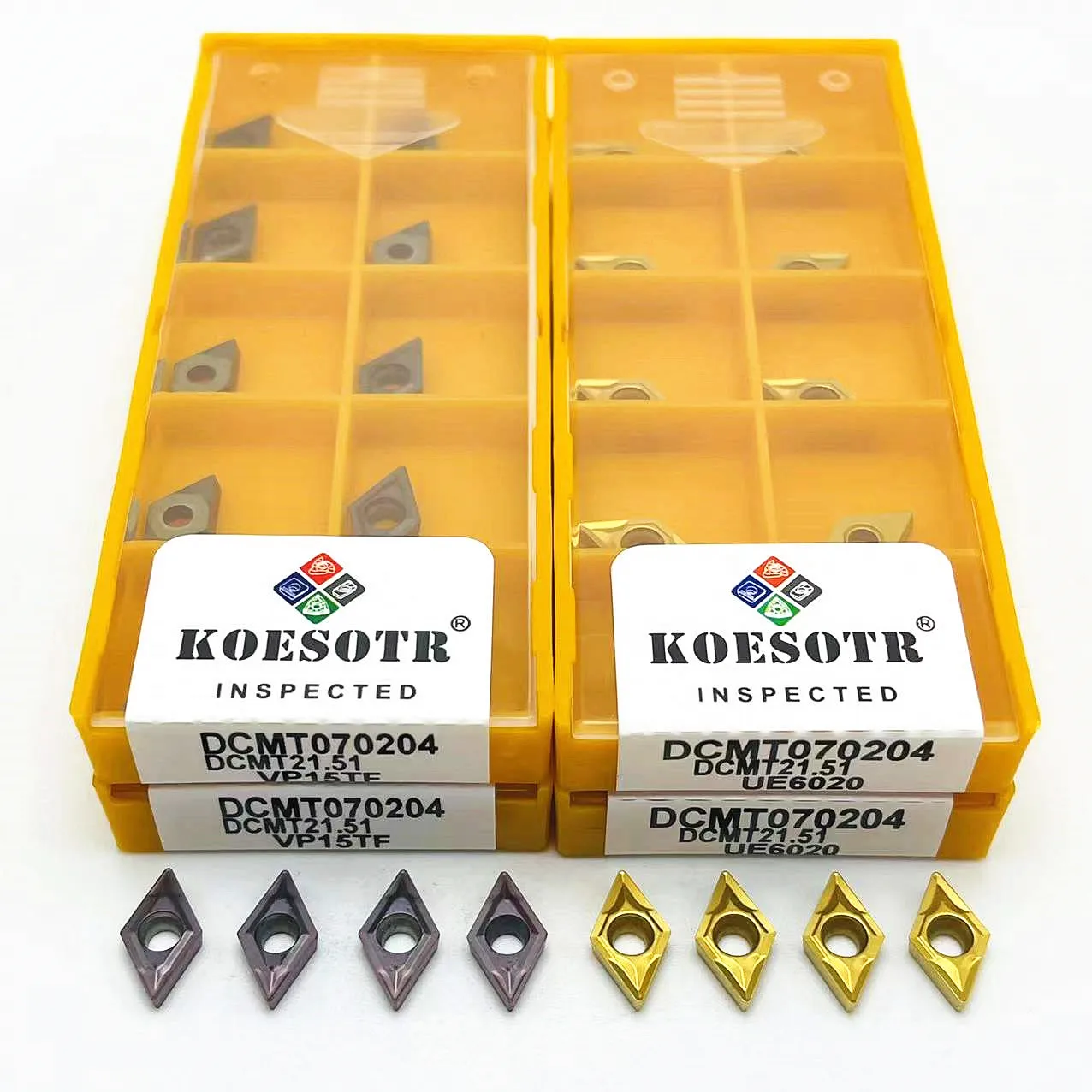 10 Inserti Per Tornio In Metallo Duro DCMT070204 - Per Acciaio, Inox E Ghisa