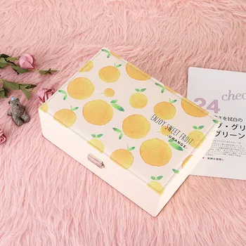 

Fresh fruit decorative Pu multi-functional jewelry box simple home decoration single-layer jewelry storage box