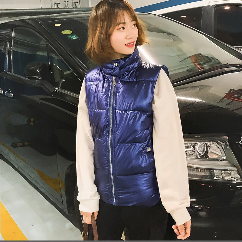 

Code Yi Ge Waistcoat Women's Korean-style Students 2019 Autumn And Winter New Style Versatile Vest Loose-Fit Vest down Jacket Co