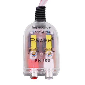

Adjustable Level Speaker High To Low Impedance Converter 2 Channel Line Out Audio Impedance Converter Low Filter Audio Output