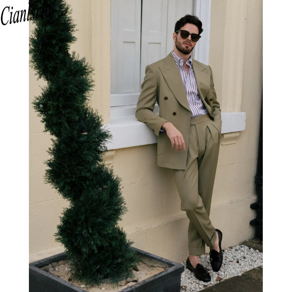 オリーブガダ クラシックなメンズアンサンブル 3ピース クラシック タキシード ファッション ウェディングスーツ ジャケットとパンツ Suits Aliexpress