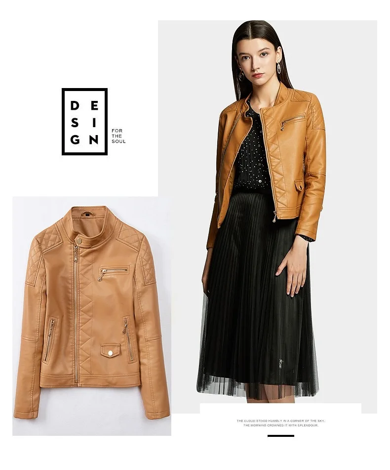 Cross Border Large Size New Style Europe And America Spring And Autumn WOMEN'S Dress Leather Coat Women's Short Slim Fit WO