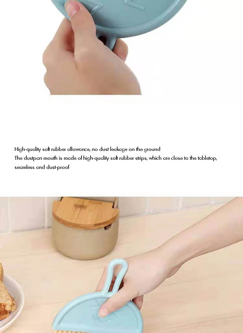 Small Home School Office Floor Dust Brooms and Dustpan Set Desktop Keyboard Cleaning Brush
