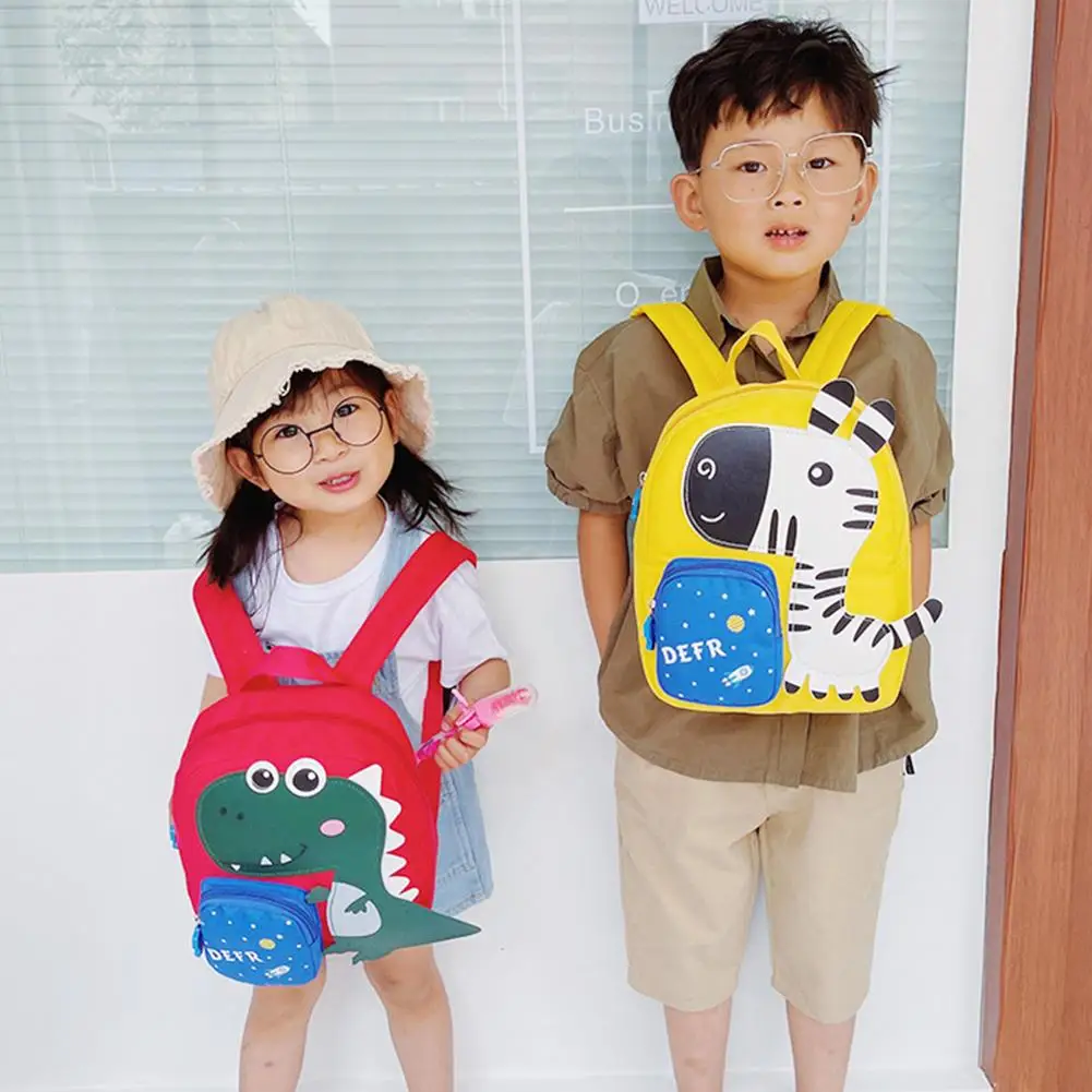 Kids Baby Backpack Cute Cartoon Animal Dinosaur Giraffe Backpack Children 3D Kindergarten School Bag Children's Bag 2-6Y