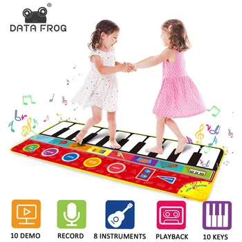 

DATA FROG Large Size Multi-function Baby Dance Blanket Music Piano Keyboard Dance Mat Playmat Educational Toys for Kid Gifts
