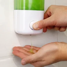 Bathroom punch-free manual soap dispenser wall hanging seamless paste disinfectant bottle transparent multi-liquid soapDispensor