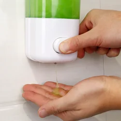 Bathroom punch-free manual soap dispenser wall hanging seamless paste disinfectant bottle transparent multi-liquid soapDispensor