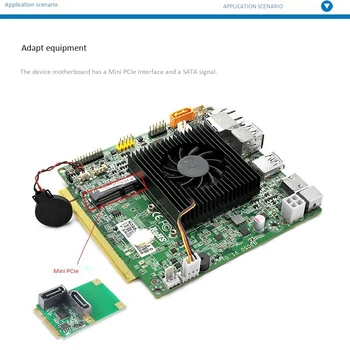 

Mini Pcie to SATA 3.0 Extender 6Gpbs Supports 2-Port Hot-Swappable System Disk