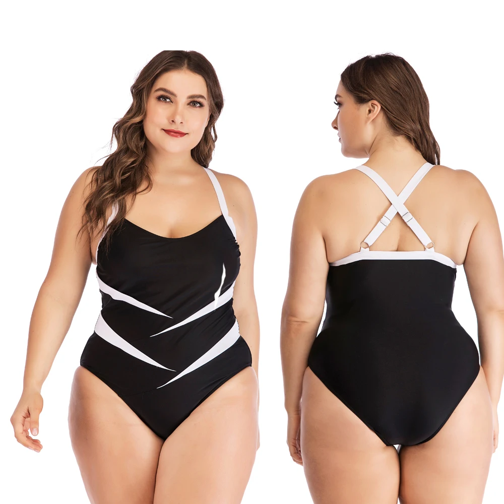 

Plus Size Swimwear Women new 2019 One Piece Swimsuit Bandage Floral Print Bathing Suit Sexy Halter Summer Beachwear Swimming