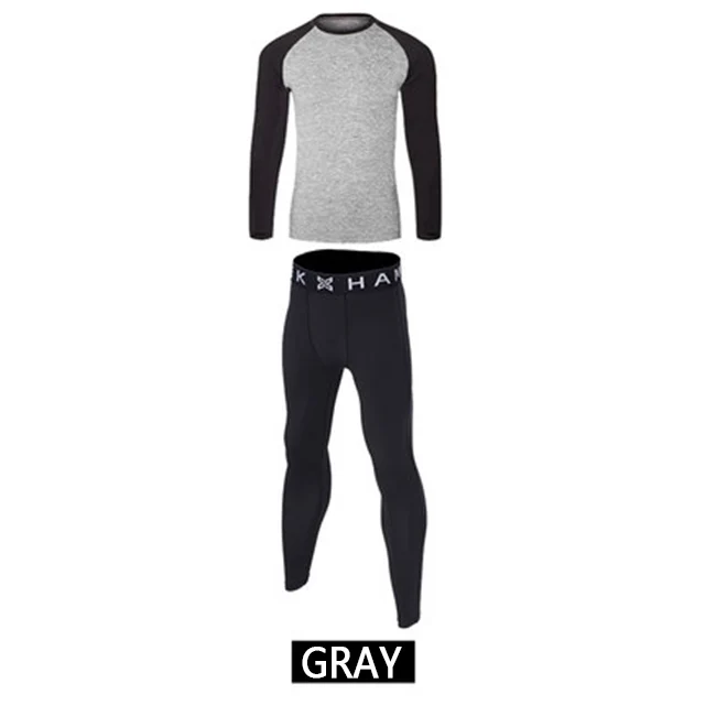 gray set1 Детские компрессионные штаны, спортивный костюм, комплекты для бега, баскетбола, футбола, тенниса, фитнеса, спортзала, трико, шорты, рубашки, штаны для бега - Цвет: gray set1