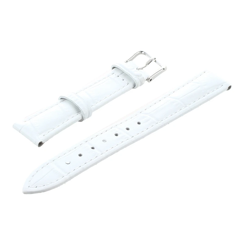 

16 mm Bracelet Watch Spare PU Leather Strap White Watch Band