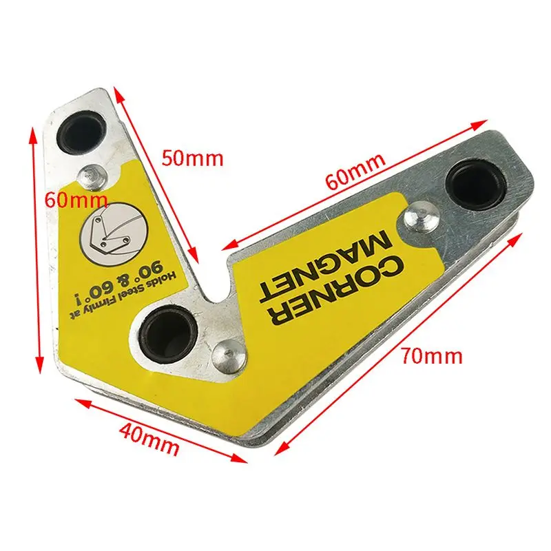 

2pcs 60/90 Degrees Angle Fixer Position Welding Device Positioner Double Head Welding Magnetic Holder for heavy welding fixed