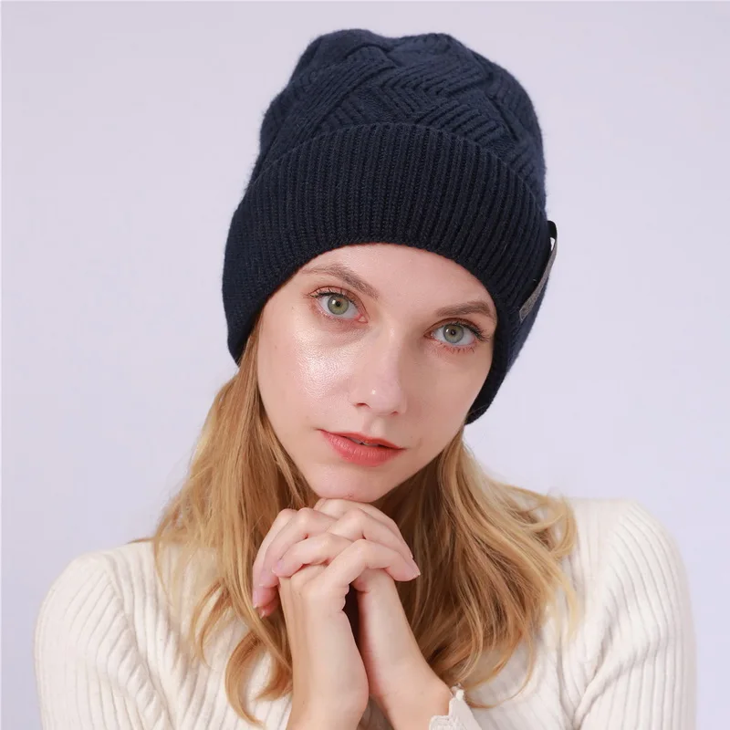 NUZADA брендовые зимние вязанные шапочки Skullies шапки s мужские женские шерстяные