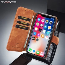 Leather 7plus Case For iPhone 11 Pro XS Max XR X Flip Wallet Coque For iPhone 7 8 6 s Plus Magnetic Card Holder Stand Etui Cover