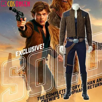 

Solo A Star Wars Story Cosplay Han Solo Costume Adult Jacket Halloween Deluxe Full Suit All Size COSPLAYONSEN