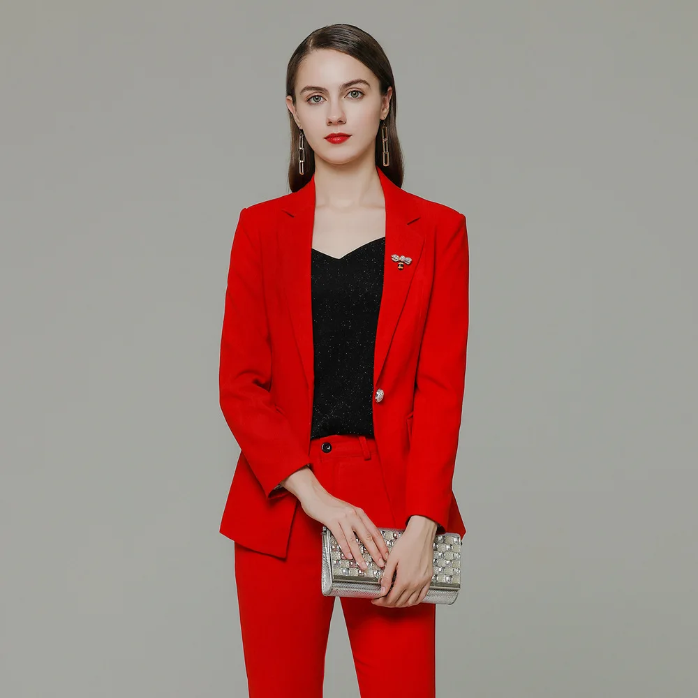 Ensemble Blazer Rouge Femme 57 Remise Www Efmak Com Tr