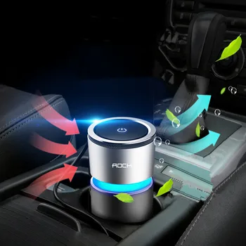 

Car Air Purifier 12V Negative Ions Air Cleaner Ionizer Freshener Eliminate Smoke Auto Cup Car Charger Interior Accessories