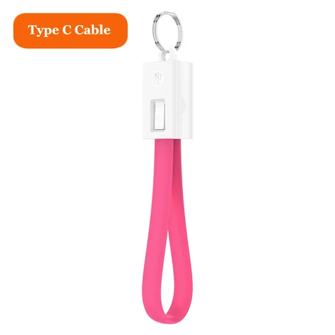 Mini Keychain Data Cable Microusb Wire Charger Data Sync Charge Wire Cord USBC OTG Type C Line For iPhone 13 iPad Android Huawei