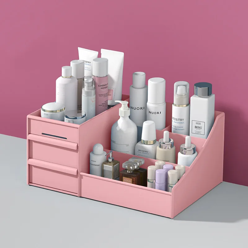 Makeup Organizer Large Capacity Jewelry Cosmetic Storage Box with Drawer Desktop Makeup Organizer Container Sundries Storage Box 