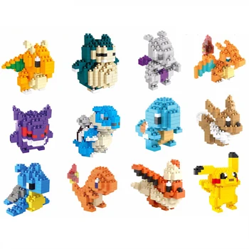 

Mini Building Blocks Assembling Toy Kids Brick Cartoon Character Animals Model Educational Games Toys for Children Gift