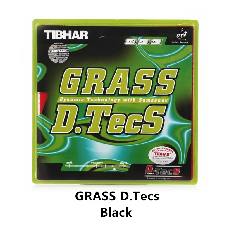 TIBHAR для настольного тенниса резиновая трава D. TECS OX без губки pips-длинный защитный пинг-понг tenis de mesa - Цвет: GRASS Black