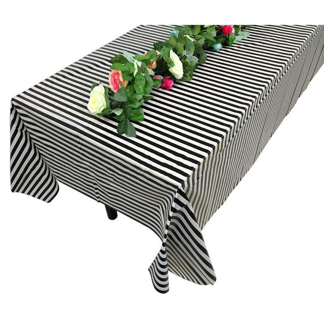 Striped Plastic Tablecloth