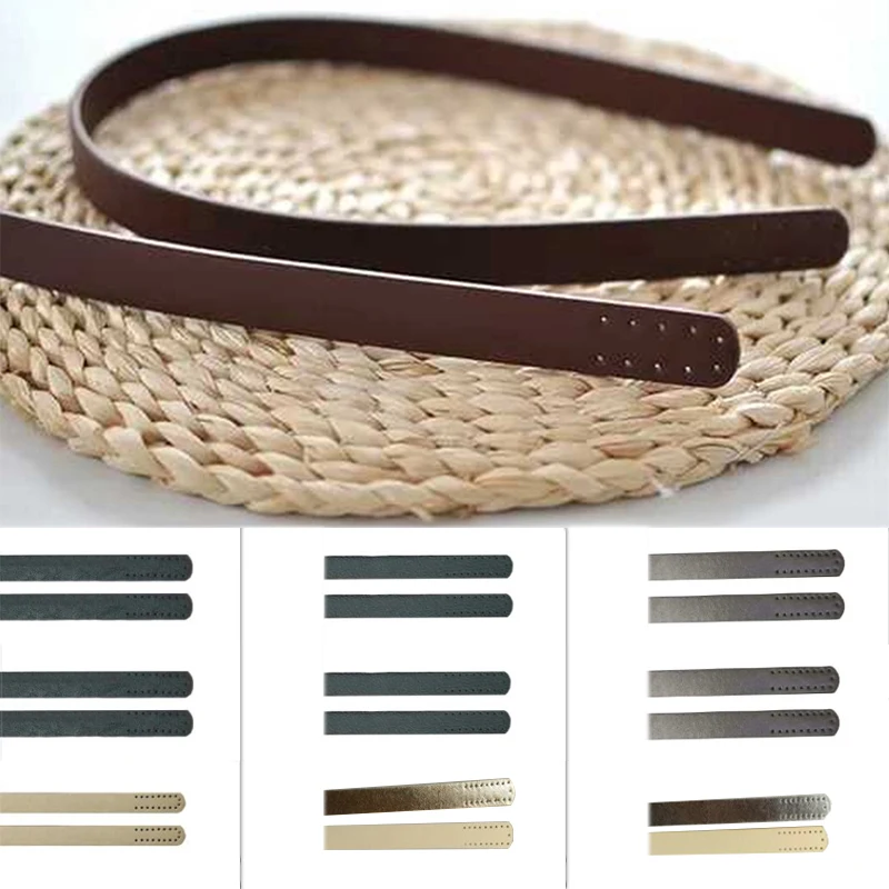 Repuesto de correas de cuero PU para bolso de mujer, 1 par de accesorios para bolso de mano con asa, bandolera de cuero PU de Color sólido