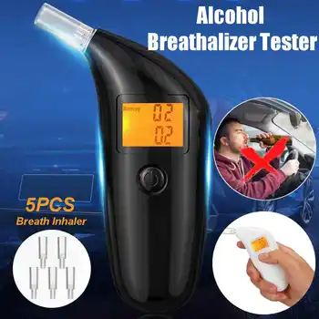 

1PCS Handheld Backlight Digital Alcohol Tester Digital Alcohol Breath Tester Breathalyzer Analyzer LCD Detector Backlight Light
